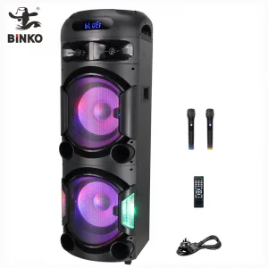 High Power Portable Speaker Outdoor Speaker System Super Woofer Music Player Dual 12 "karaoke Party Speaker